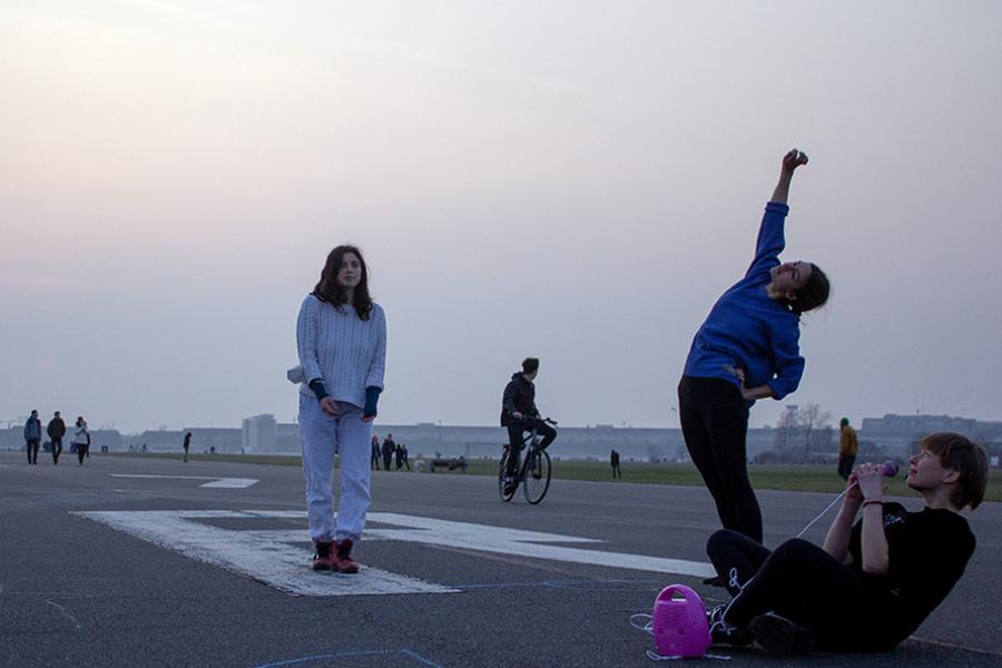 Auf dem Flugfeld Tempelhof