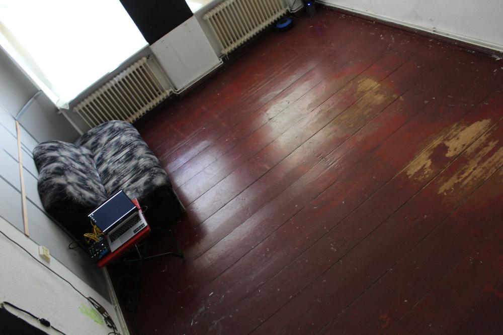 Kattegat Projektraum, Ansicht des Raumes von oben.