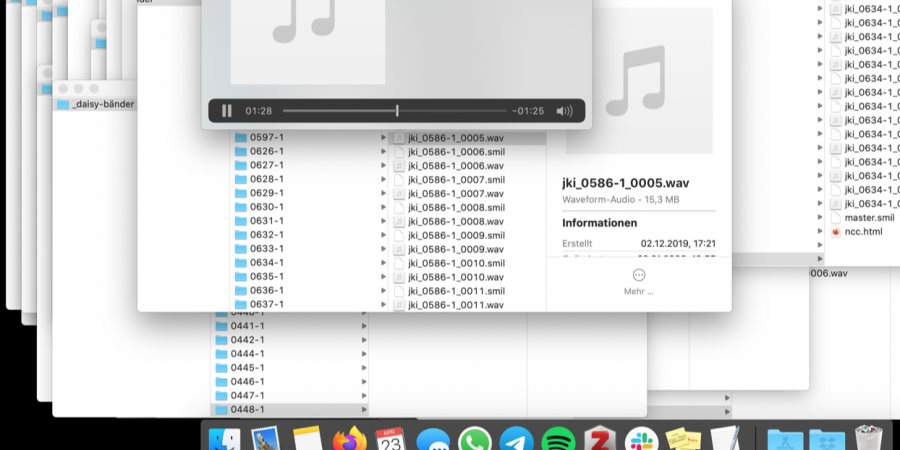 verschiedene geöffnete Fenster auf einem Computer-Desktop 